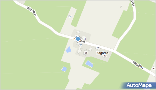 Zagórze, Wspólna, 39, mapa Zagórze