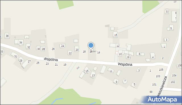 Zakliczyn, Wspólna, 16, mapa Zakliczyn