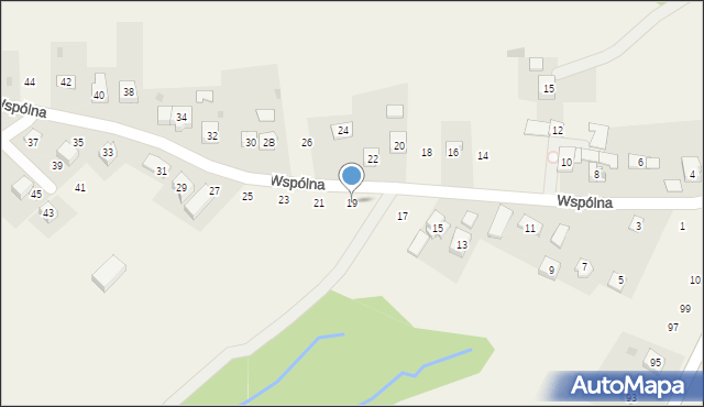 Zakliczyn, Wspólna, 19, mapa Zakliczyn