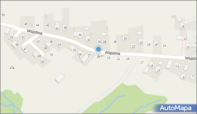 Zakliczyn, Wspólna, 25, mapa Zakliczyn