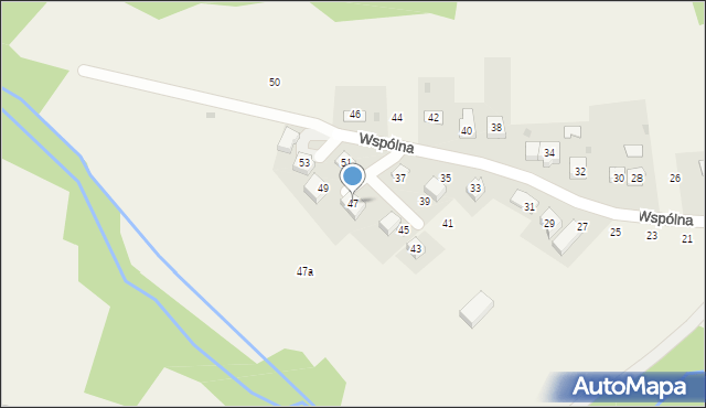 Zakliczyn, Wspólna, 47, mapa Zakliczyn