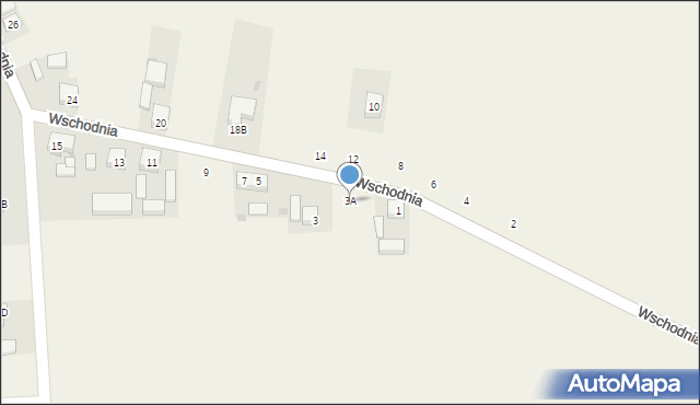 Zalesice, Wschodnia, 3A, mapa Zalesice