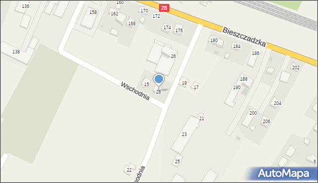 Zarszyn, Wschodnia, 28, mapa Zarszyn