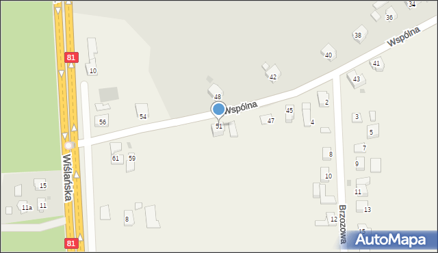 Zbytków, Wspólna, 51, mapa Zbytków