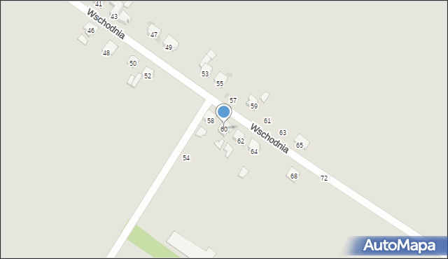 Zdzieszowice, Wschodnia, 60, mapa Zdzieszowice