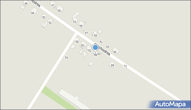 Zdzieszowice, Wschodnia, 64, mapa Zdzieszowice