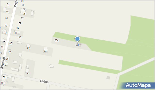 Żelków, Wspólna, 83b, mapa Żelków