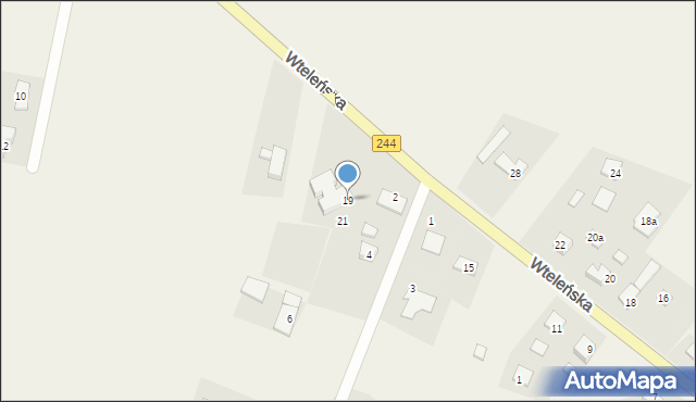 Tryszczyn, Wteleńska, 19, mapa Tryszczyn