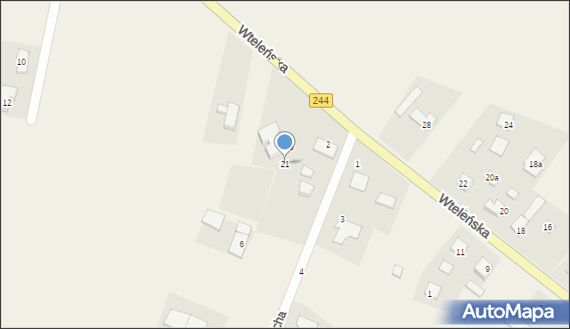 Tryszczyn, Wteleńska, 21, mapa Tryszczyn