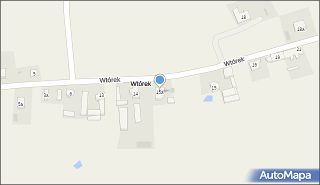 Wtórek, Wtórek, 15a, mapa Wtórek