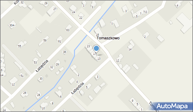 Tomaszkowo, Wulpińska, 15, mapa Tomaszkowo