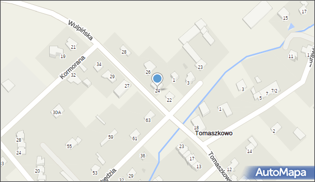 Tomaszkowo, Wulpińska, 24, mapa Tomaszkowo