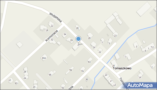 Tomaszkowo, Wulpińska, 27, mapa Tomaszkowo