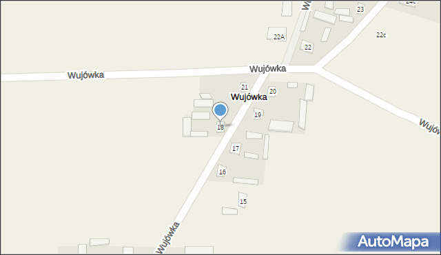 Wujówka, Wujówka, 18, mapa Wujówka