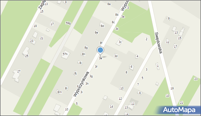 Anielin Swędowski, Wypoczynkowa, 3e, mapa Anielin Swędowski