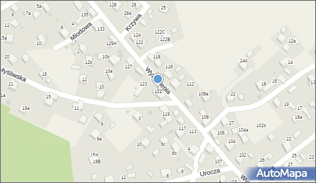 Balin, Wyzwolenia, 121, mapa Balin