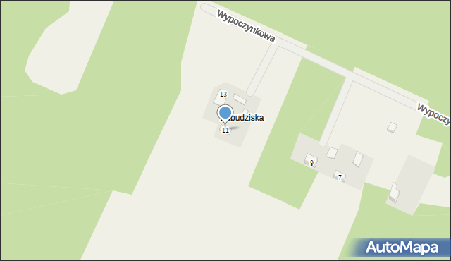 Bartniki, Wypoczynkowa, 11, mapa Bartniki