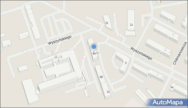 Bartoszyce, Wyszyńskiego Stefana, ks. kard., 9A, mapa Bartoszyce