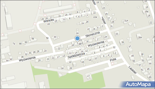 Będzin, Wyzwolenia, 14, mapa Będzin