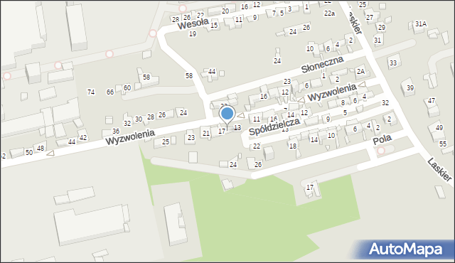 Będzin, Wyzwolenia, 15A, mapa Będzin