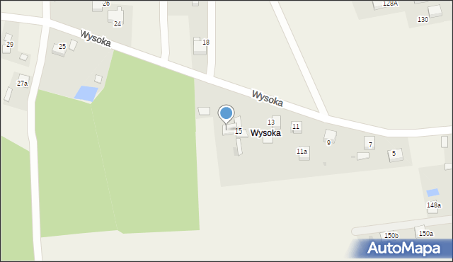 Bełk, Wysoka, 17a, mapa Bełk