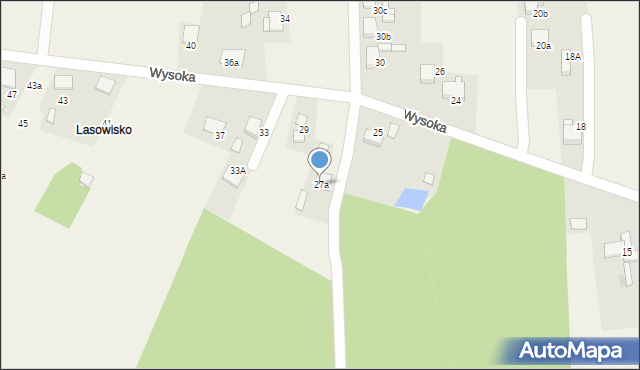 Bełk, Wysoka, 27a, mapa Bełk