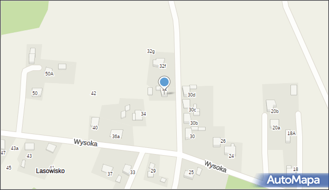 Bełk, Wysoka, 32D, mapa Bełk