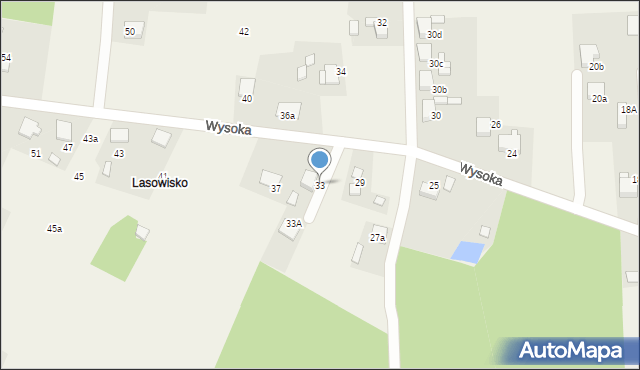 Bełk, Wysoka, 33, mapa Bełk