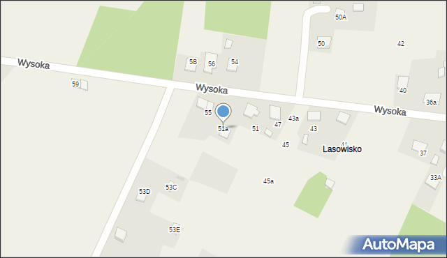 Bełk, Wysoka, 51a, mapa Bełk