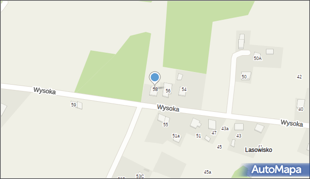 Bełk, Wysoka, 58, mapa Bełk