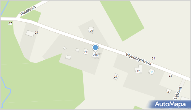 Biała, Wypoczynkowa, 21a, mapa Biała