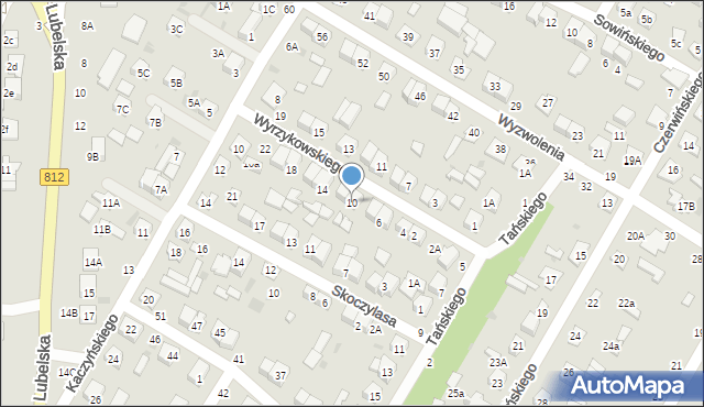 Biała Podlaska, Wyrzykowskiego Zenona, 10, mapa Białej Podlaskiej