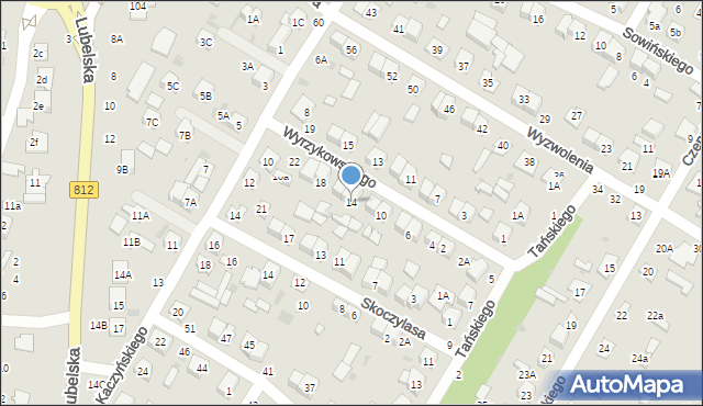 Biała Podlaska, Wyrzykowskiego Zenona, 14, mapa Białej Podlaskiej