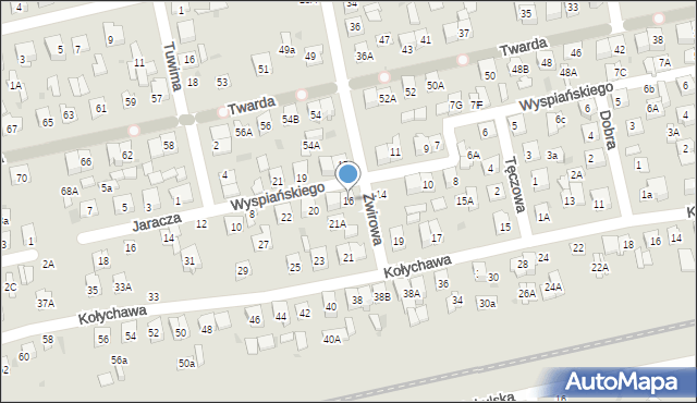 Biała Podlaska, Wyspiańskiego Stanisława, 16, mapa Białej Podlaskiej