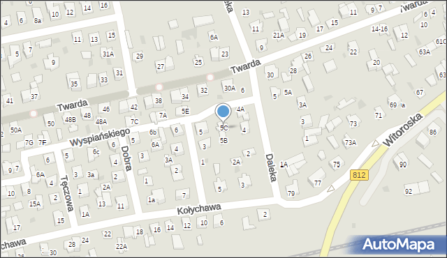 Biała Podlaska, Wyspiańskiego Stanisława, 5C, mapa Białej Podlaskiej