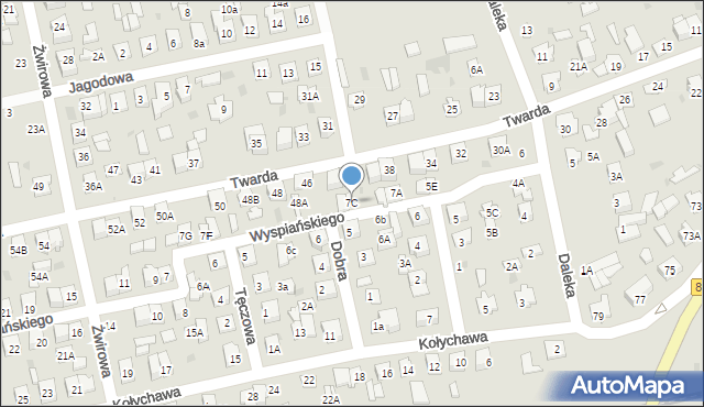 Biała Podlaska, Wyspiańskiego Stanisława, 7C, mapa Białej Podlaskiej