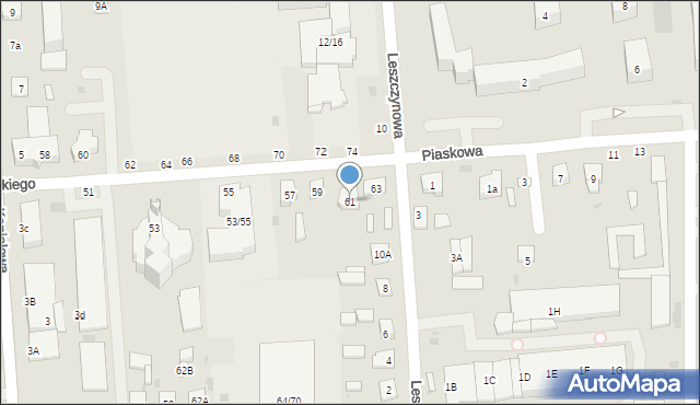 Biała Podlaska, Wyszyńskiego Stefana, ks. kard., 61, mapa Białej Podlaskiej