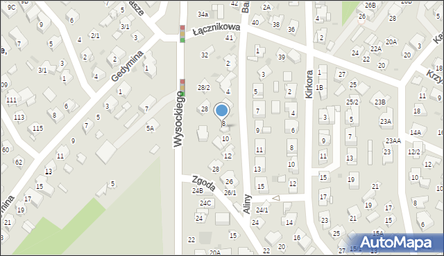 Białystok, Wysockiego Władysława, 26/1, mapa Białegostoku