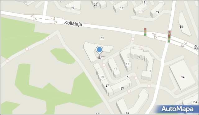 Białystok, Wysoki Stoczek, 58A, mapa Białegostoku