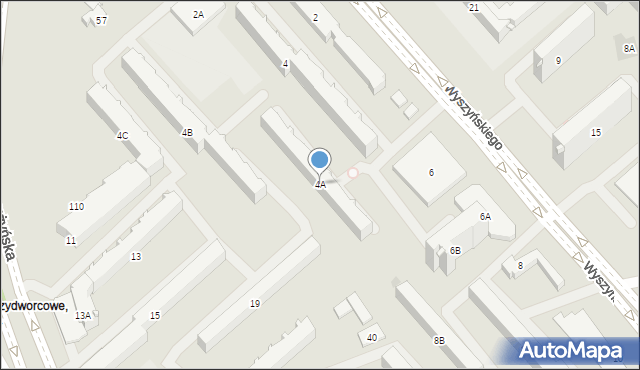 Białystok, Wyszyńskiego Stefana, ks. kard., 4A, mapa Białegostoku