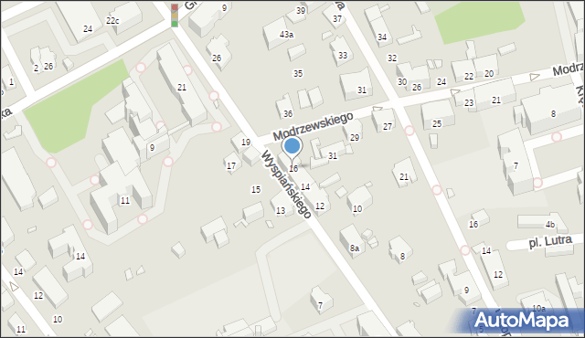Bielsko-Biała, Wyspiańskiego Stanisława, 16, mapa Bielsko-Białej
