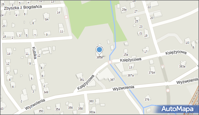 Bielsko-Biała, Wyzwolenia, 365a, mapa Bielsko-Białej