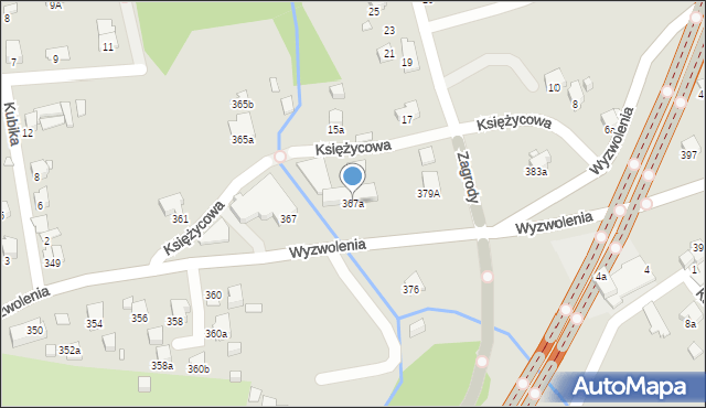 Bielsko-Biała, Wyzwolenia, 367a, mapa Bielsko-Białej