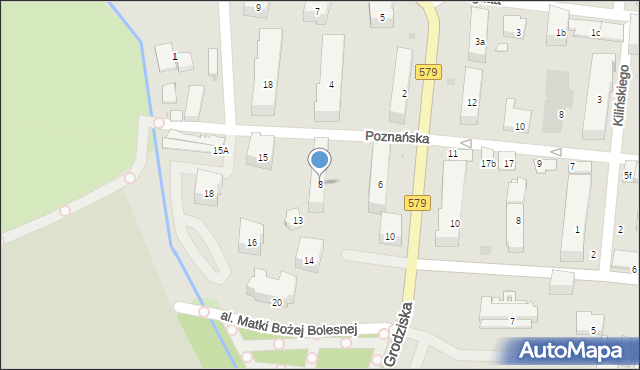 Błonie, Wyszyńskiego Stefana, ks. kard., 8, mapa Błonie