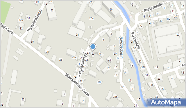 Bogatynia, Wyspiańskiego Stanisława, 11, mapa Bogatynia