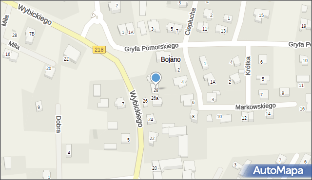 Bojano, Wybickiego Józefa, gen., 28, mapa Bojano