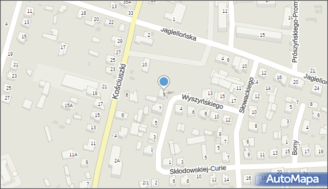 Brańsk, Wyszyńskiego Stefana, ks. kard., 9, mapa Brańsk