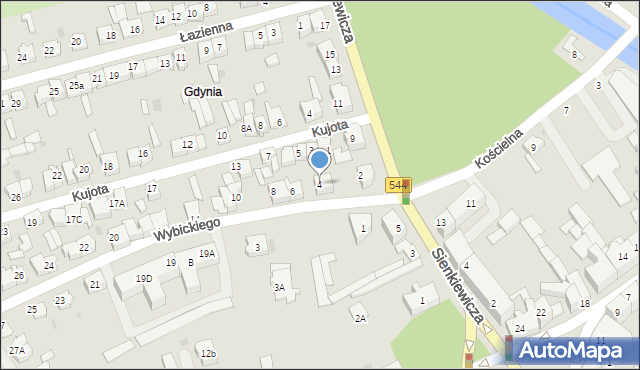 Brodnica, Wybickiego Józefa, gen., 4, mapa Brodnica