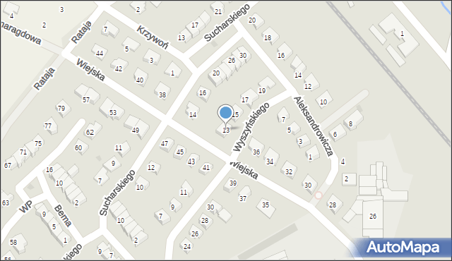 Brodnica, Wyszyńskiego Stefana, ks. kard., 13, mapa Brodnica