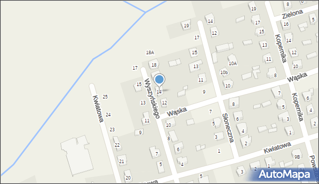 Brudzew, Wyszyńskiego Stefana, ks. kard., 14, mapa Brudzew